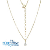 Gold Plated Necklace with CZ- 20"